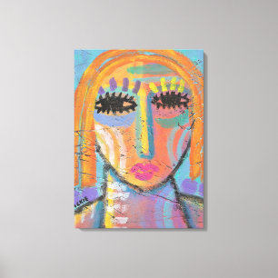 OSBボードで抽象芸術を絵画実行するには多すぎる キャンバスプリント