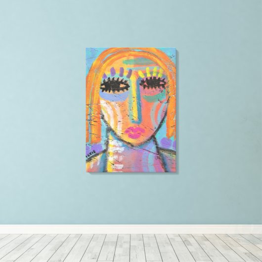 OSBボードで抽象芸術を絵画実行するには多すぎる キャンバスプリント (インサイチュ (ウッドフロア))