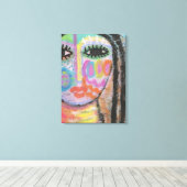 OSBボード絵画での抽象芸術の確認 キャンバスプリント (インサイチュ (ウッドフロア))