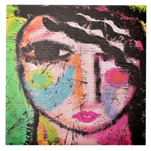 OSBボーファンキード上の抽象芸術ポートレート タイル (正面)