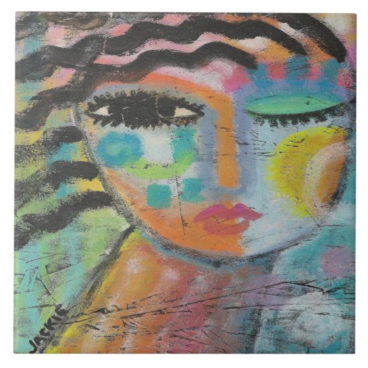 OSBボー感じドにI Good抽象芸術絵画アクリルの製品 タイル (正面)