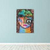 OSB上のピース絵を描抽象芸術アクリル キャンバスプリント (インサイチュ (ウッドフロア))