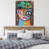 OSB上のピース絵を描抽象芸術アクリル キャンバスプリント (インサイチュ (寝室))