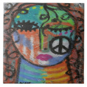 OSB上のピース絵を描抽象芸術アクリル タイル (正面)