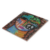 OSB上のピース絵を描抽象芸術アクリル タイル (側面)