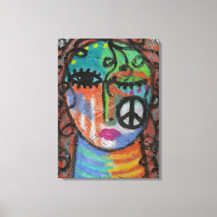 OSB上のPeace Acryl絵画抽象芸術 キャンバスプリント