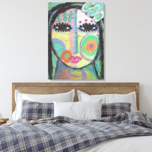 OSB上感じのGroovy抽象芸術ア絵画クリル キャンバスプリント (インサイチュ (寝室))