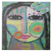 OSB上感じのGroovy抽象芸術ア絵画クリル タイル (正面)