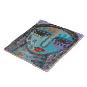 OSB離れ上の抽象芸術の背後の過去絵画。 タイル (側面)