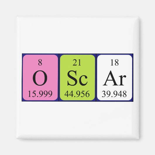 Oscar周期表名マグネット マグネット (正面)