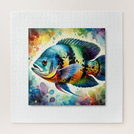 Oscar fish 180724AREF123 - Watercolor ジグソーパズル (縦)