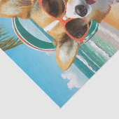 Oscar Just Chillin'、Corgi on theビーチ 薄葉紙 (詳細)