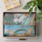 Oscar Just Chillin'、Corgi on theビーチ 薄葉紙 (ギフト)