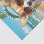 Oscar Just Chillin'、Corgi on theビーチ 薄葉紙 (詳細)