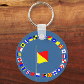 Oscar Man Overboard 航海の Signalフラグ キーホルダー (正面)