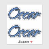 Oscar Name blue Aufkleber Sticker Stickerset シール (シート)
