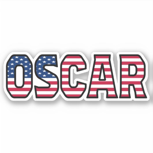 Oscar Name Vorname USA Sticker Stickerset シール (正面)