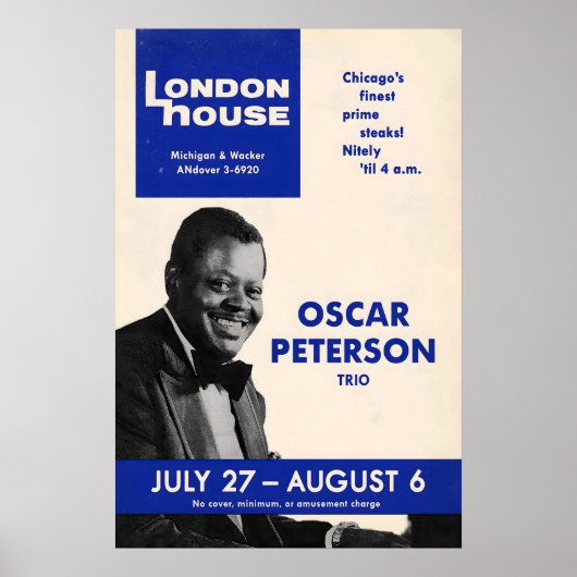 Oscar Peterson jazz poster - London House Sessions ポスター (正面)