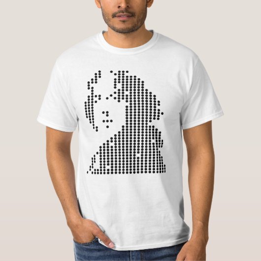 oscar wilde geometric portrait tシャツ (正面)