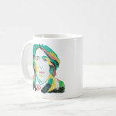 Oscar Wilde Portrait with custom text | Booklovers コーヒーマグカップ (正面左)