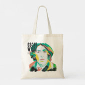 Oscar Wilde Portrait with custom text | Booklovers トートバッグ (裏面)
