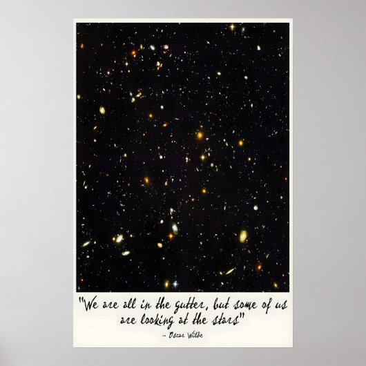 Oscar Wilde Quote Art Print  Looking at the Stars ポスター (正面)