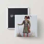 Osceolaか「朝日」、セミノル族のリーダー 缶バッジ (正面&裏面)