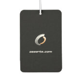 osearts.com黒の背景 カーエアーフレッシュナー (正面)