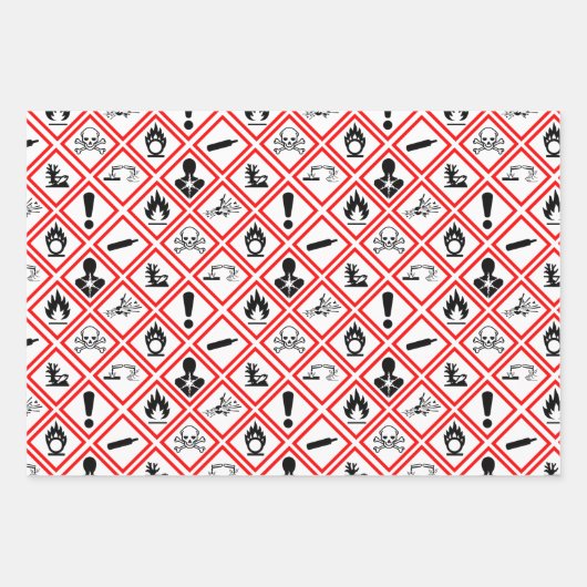 OSHA危険絵文字 ラッピングペーパーシート (正面)