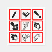 Osha危険警告 スタンダードカクテルナプキン (正面)