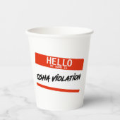 OSHA違反 紙コップ (正面)