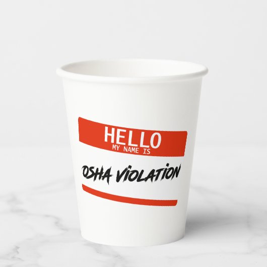 OSHA違反 紙コップ (正面)