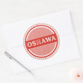 Oshawa City Pride Emblem – Canadian Identity ラウンドシール (封筒)