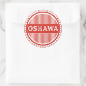 Oshawa City Pride Emblem – Canadian Identity ラウンドシール (バッグ)