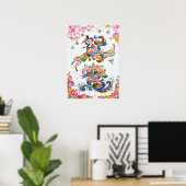 Oshidori: Elegant Calligraphy Art260010024 ポスター (ホームオフィス)