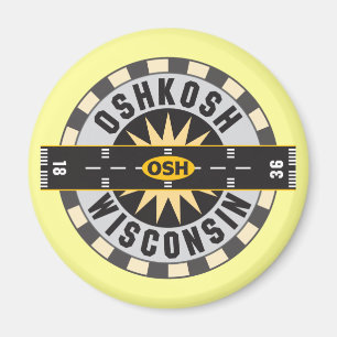 OshkoshのWI OSH空港 マグネット