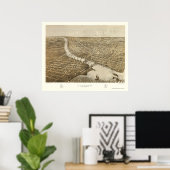 Oshkosh, WIパノラママップ – 1887 ポスター (ホームオフィス)