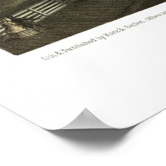 Oshkosh, WI Panoramic Map - 1850 ポスター (角)