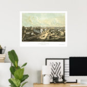 Oshkosh, WI Panoramic Map - 1850 ポスター (ホームオフィス)