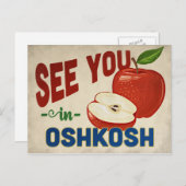 Oshkosh Wisconsin Apple – ヴィンテージトラベル ポストカード (正面/裏面)