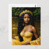 Oshun African Goddess Elegant Orisha Art ポストカード (正面/裏面)