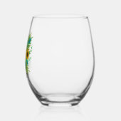 Oshun Goddess Sunflowers ステムなしワイングラス (左)