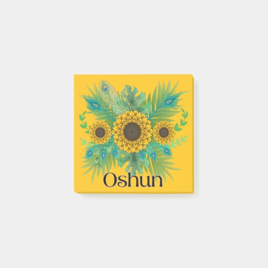 Oshun Goddess Sunflowers ポストイット (正面)