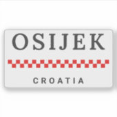 Osijek City Croatia シール (正面)