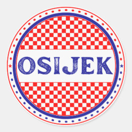 Osijek City Pride Emblem – Croatian Identity ラウンドシール