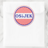 Osijek City Pride Emblem – Croatian Identity ラウンドシール (バッグ)