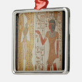 Osirisおよび司祭の身に着けていることを描写する柱 メタルオーナメント (左)