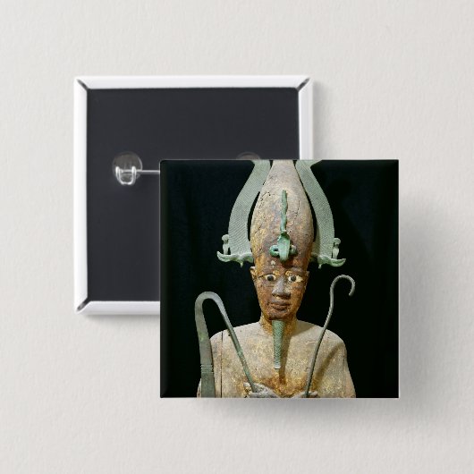 Osirisの嵩拝の彫像 缶バッジ (正面&裏面)