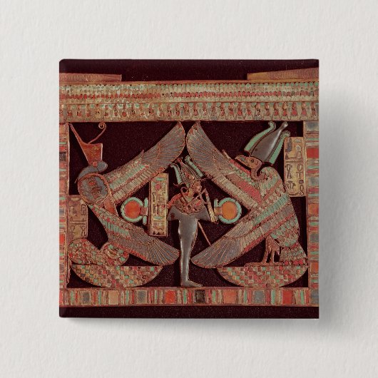 Osirisの神をの描写する胸プレート 缶バッジ (正面)