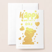 Osita bebé te desea feliz día de la madre 箔カード (裏面封筒付き)